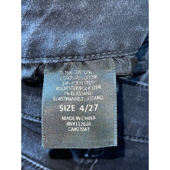 Womens‎ Tahari Skinny Jeans Black Mid Rise Dark Wash Stretch Denim 4/27 - Picture 5 of 5